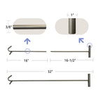 5th Wheel Pin Puller,Portable Stainless Steel Type S-Hook 32 inch,1pack
