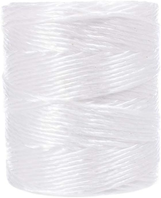 Polypropylene Value Twine, White, 200 Feet - Great for DIY Crafts, Bundling, and Packaging