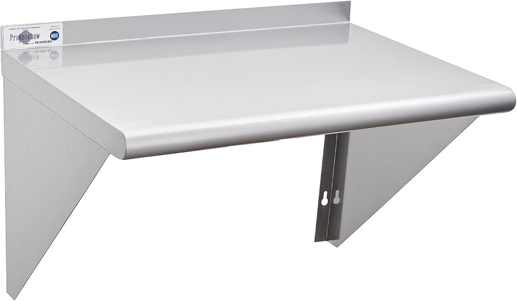 NSF Stainless Steel Shelf 18” x 24”, Commercial Wall Shelving