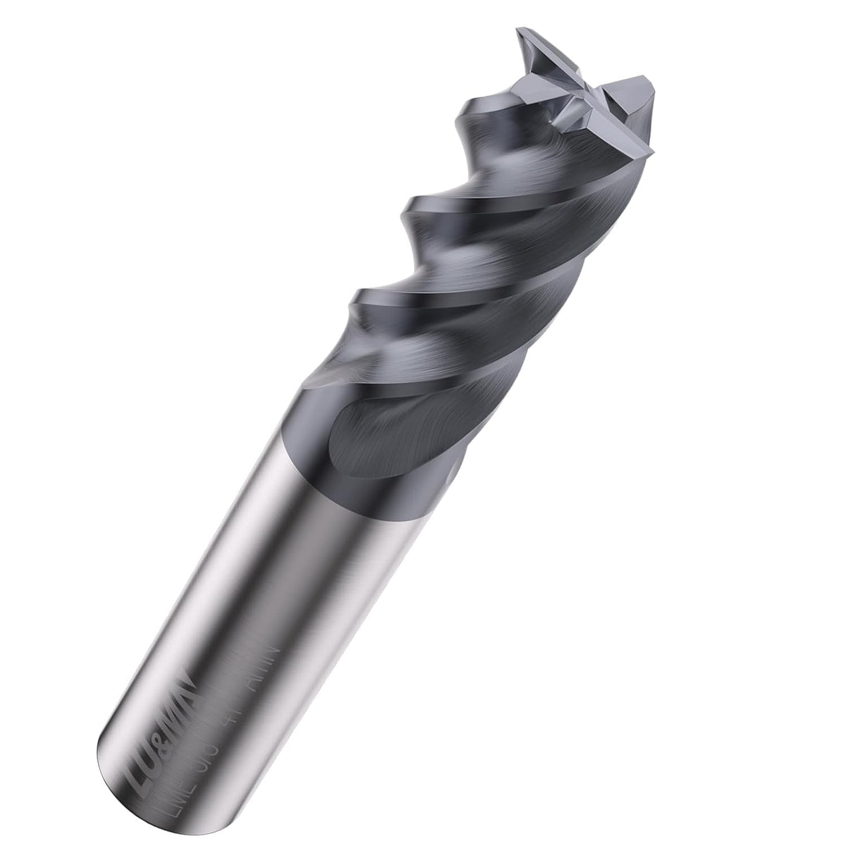 LU&MN Carbide Square End Mill, 4 Flute, 5/8", 1 Piece