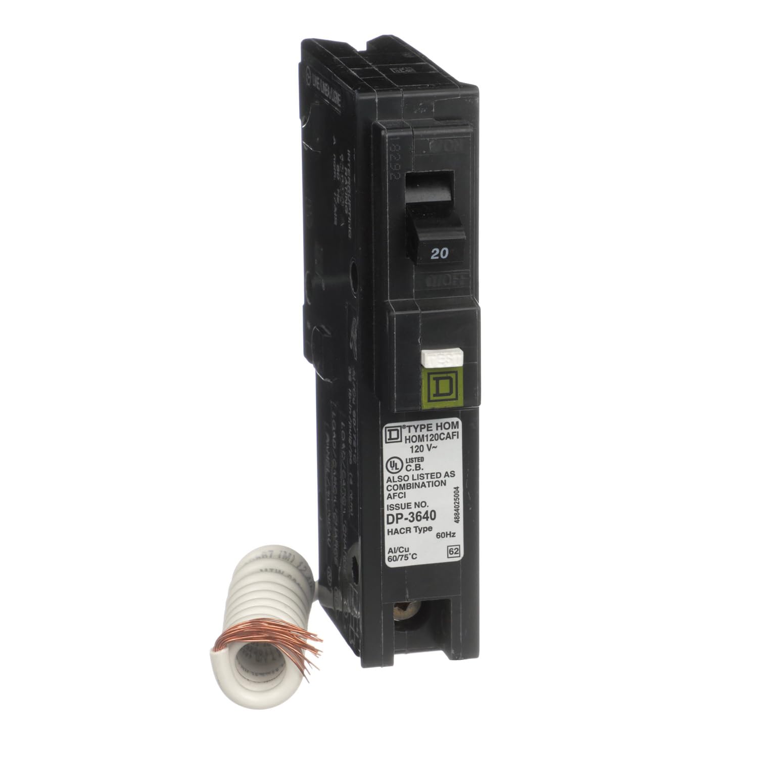 Square D - HOM120CAFIC Homeline 20 Amp Single-Pole CAFCI Circuit Breaker