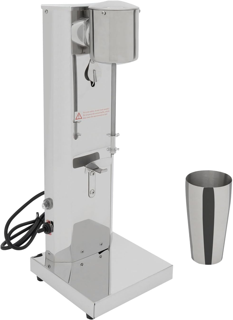180W Electric Milkshake Machine, Single-Spindle Drink Mixer, 2 Speed Adjust