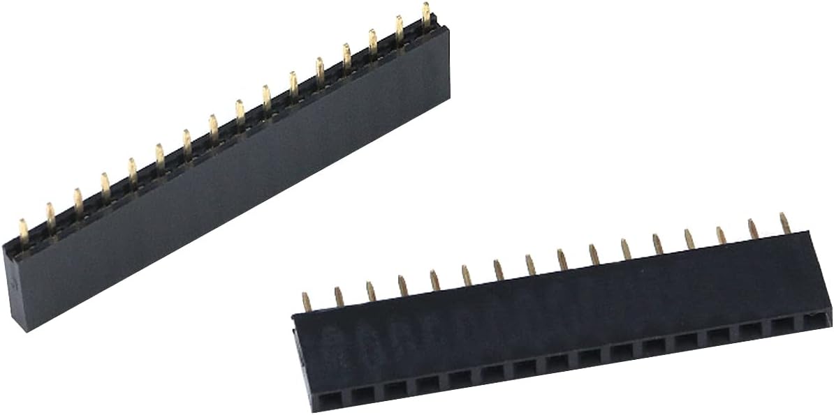 Antrader 30pcs 2.54mm 16Pin PBC Female Header Socket Connector Strip