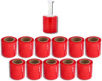 PSBM Dark Red Mini Stretch Wrap with Handle 5" x 1000' 80 GA 12 Rolls