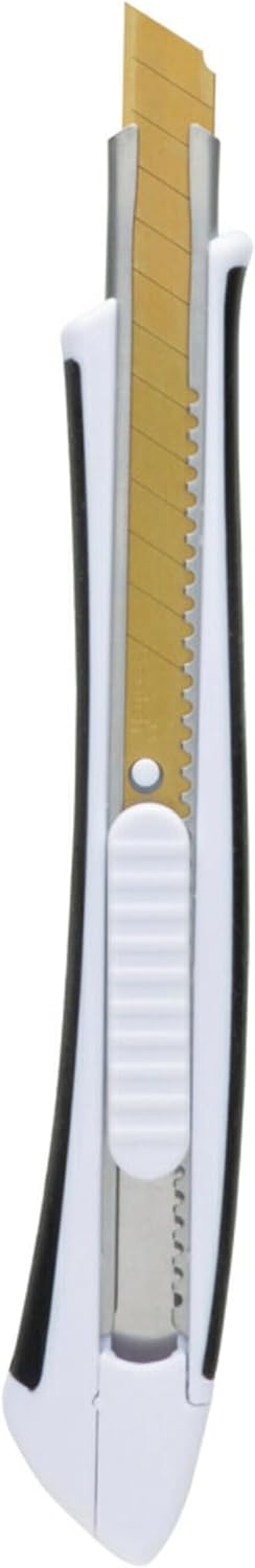 Titanium Snap-Off Utility Knife – Small 9mm Precision Cutter with Click & Lock Blade, Comfort Grip Handle (Titanium