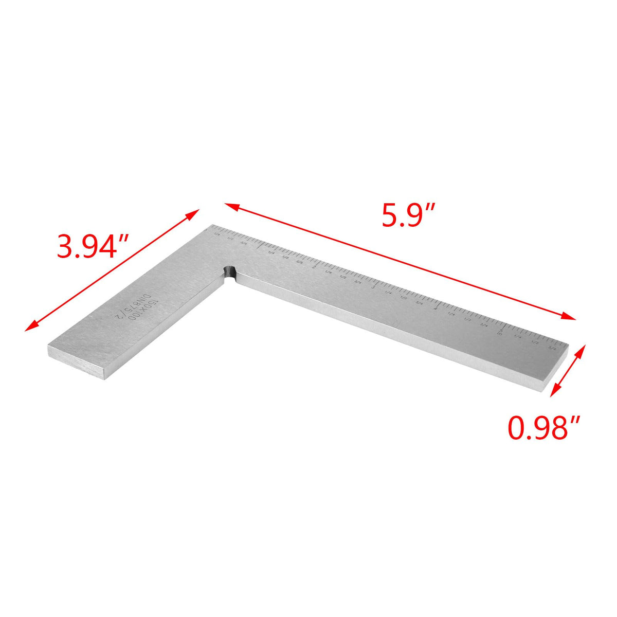 T Tulead 5.9"×3.94" Machinist Square L Ruler Measuring Tool with Scale