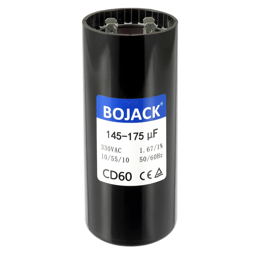 BOJACK 145-175uf/MFD 330VAC±20% 50/60Hz CD60 Universal Start Capacitor