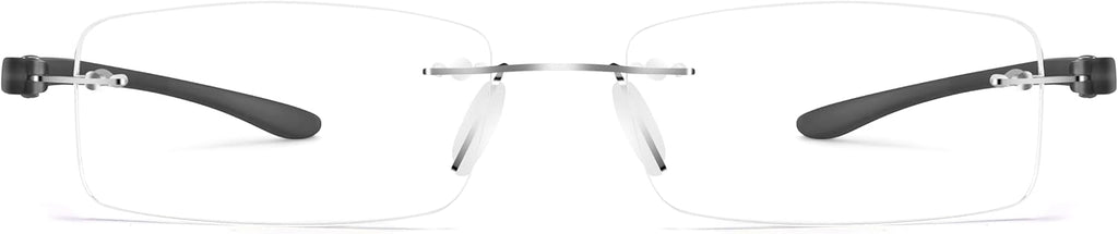 2 Pack Reading Glasses Blue Light Reading Glasses men's reading glasses for women Frameless Computer Reading Glasses