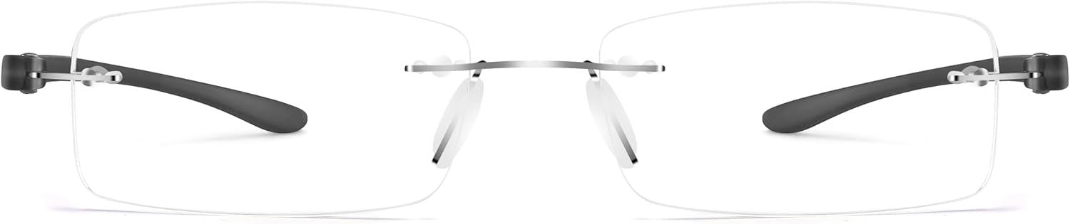 2 Pack Reading Glasses Blue Light Reading Glasses men's reading glasses for women Frameless Computer Reading Glasses