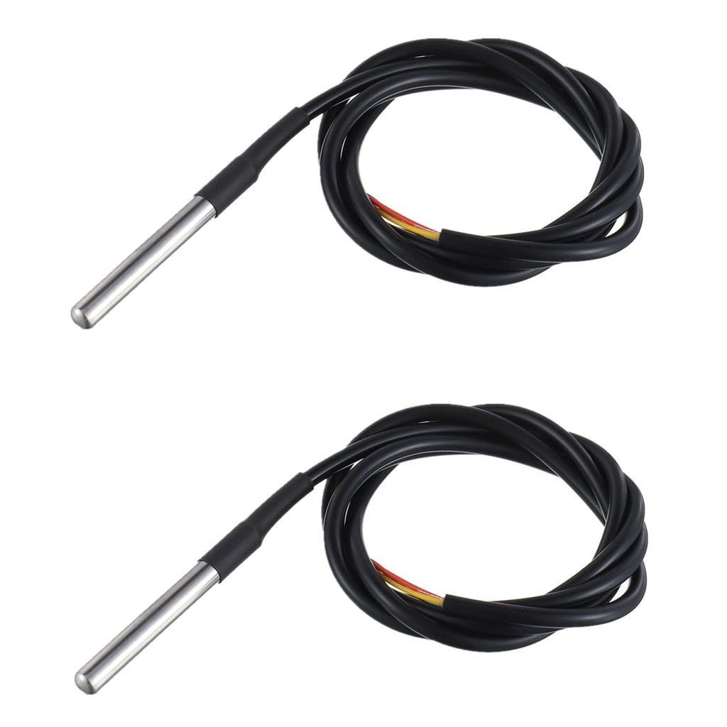 BOJACK DS18B20 1M Temperature Sensor Probe Stainless Steel(Pack of 2）