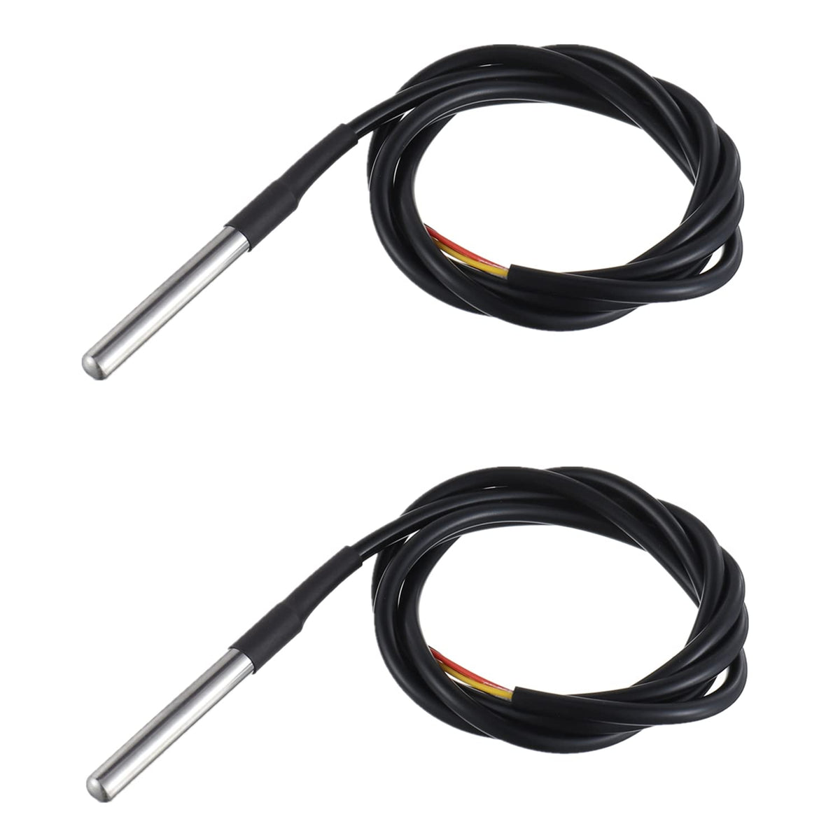 BOJACK DS18B20 1M Temperature Sensor Probe Stainless Steel(Pack of 2）