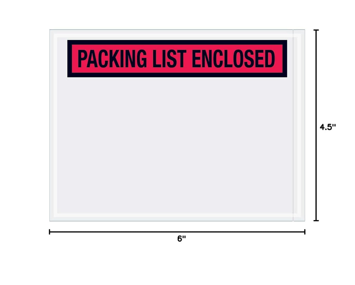 Box Partners PL451 4 .50 in. x 6 in. Packing List Enclosed Envelopes