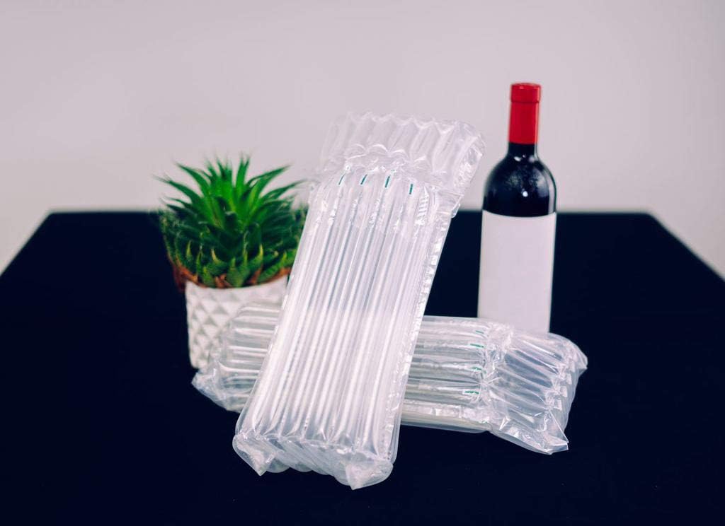 Wine Bottle Protector Travel Bags, 50 Pack Inflatable Air Column Packaging Bubble Cushion Wrap for Suitcase Luggage