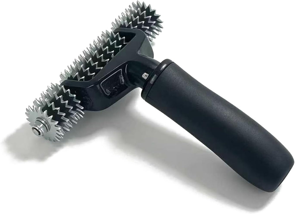 ZY393 Carpet Seam Roller, Spiked Star Wheel Grooming Pile Roller for Loop Carpet Seaming, Bi-Directional 5.5"/140mm