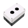 uxcell Push Button Switch Control Station Box 22mm 2 Button Hole Waterproof White Black