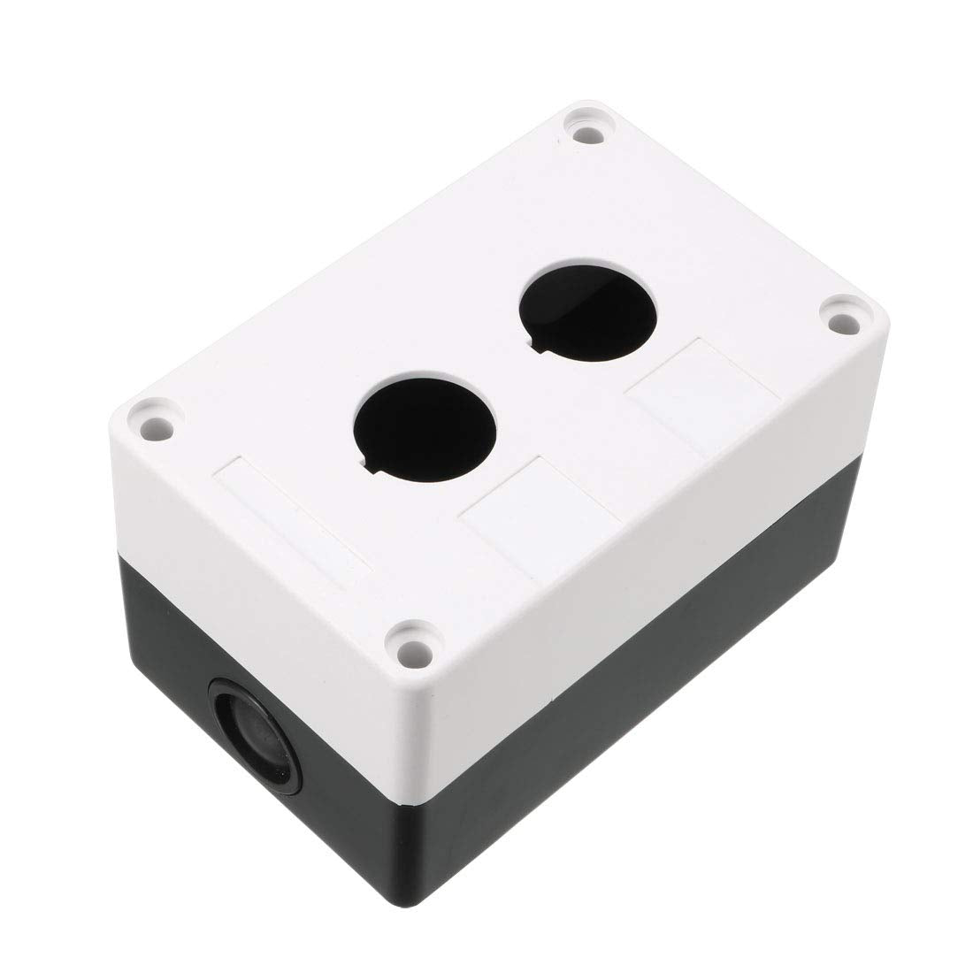 uxcell Push Button Switch Control Station Box 22mm 2 Button Hole Waterproof White Black