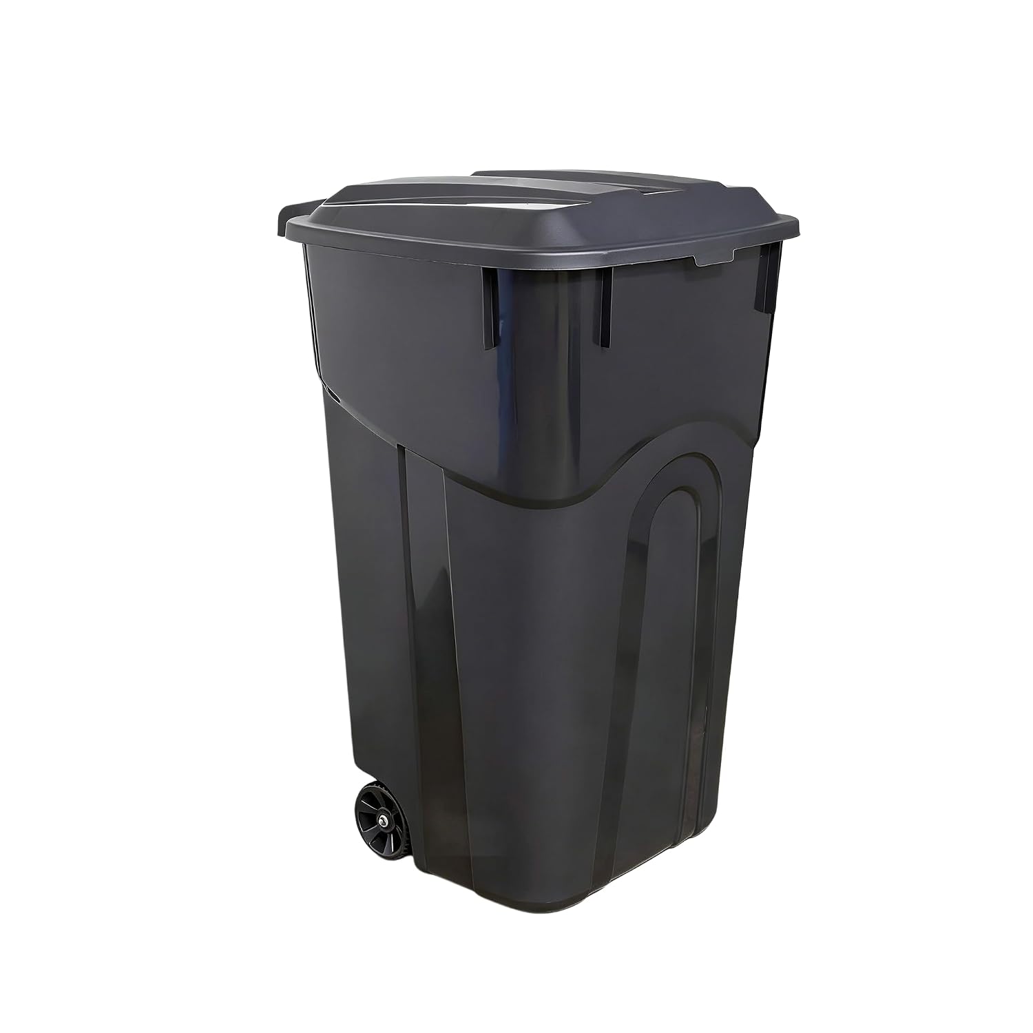 32 Gallon Outdoor Trash Can, Garbage Can with Wheels, Outdoor Garbage Can with Lid, for Indoor/Outdoor Use, Waste