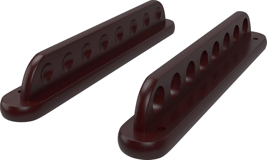 Viper 2-Piece Traditional Wall Mounted Solid Oak Billiard/Pool Cue Rack, Holds 8 Cues