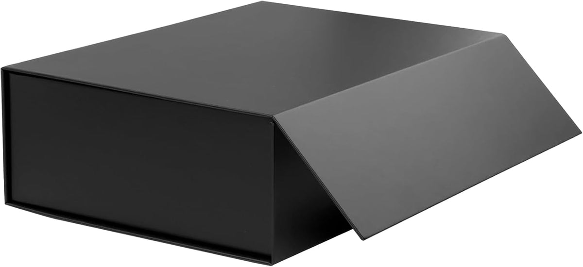 Gift Box for Men, Black Gift Box with Lids for Presents, Magnetic Closure