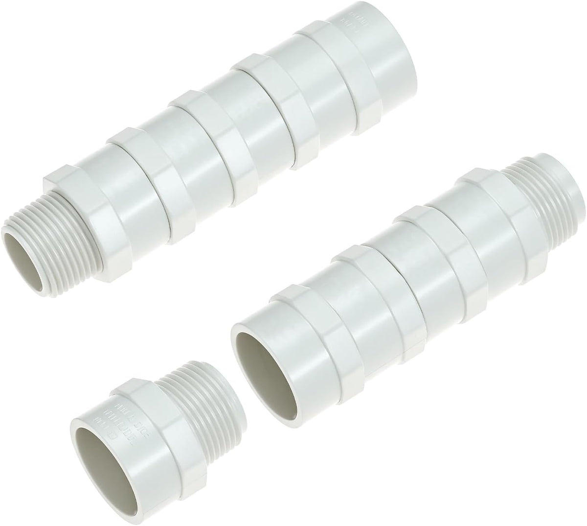 QWORK 10 Pcs 3/4 Inch PVC Fittings Male Adapter, Socket x Male Pipe Thread, 2 Way PVC Pipe Coupling