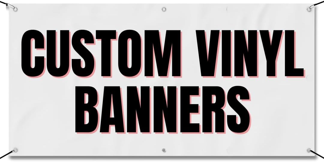 Custom 3x6 Indoor or Outdoor Heavy Duty Vinyl Banner for Business, Birthdays, Holidays, & Special Events (16 Ounces)