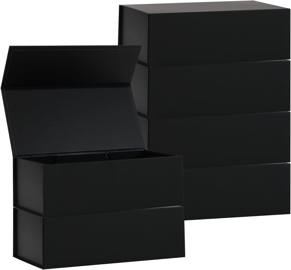 Black Gift Box, 12x6x4 Inch Gift Boxes for Presents & Packaging