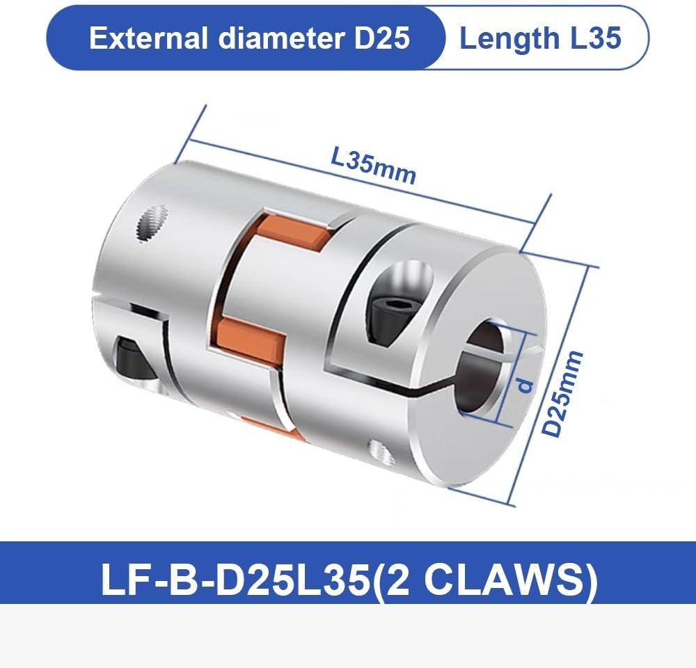Plum couplingCoupler D25 L35 Two Jaw Aluminium Plum Flexible Shaft Coupling Motor Connector Flexible Coupler 6 8 10 12