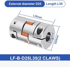 Plum couplingCoupler D25 L35 Two Jaw Aluminium Plum Flexible Shaft Coupling Motor Connector Flexible Coupler 6 8 10 12