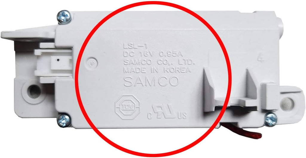 SAMCO Authorized Factory’s OEM part EBF61215202 for LG Washer Lid Switch Assembly replaces AP5597170 2667077 AH3644957 EA3644957 PS3644957 TAW35818286 EBF61215203 EBF61215204 AP6801181