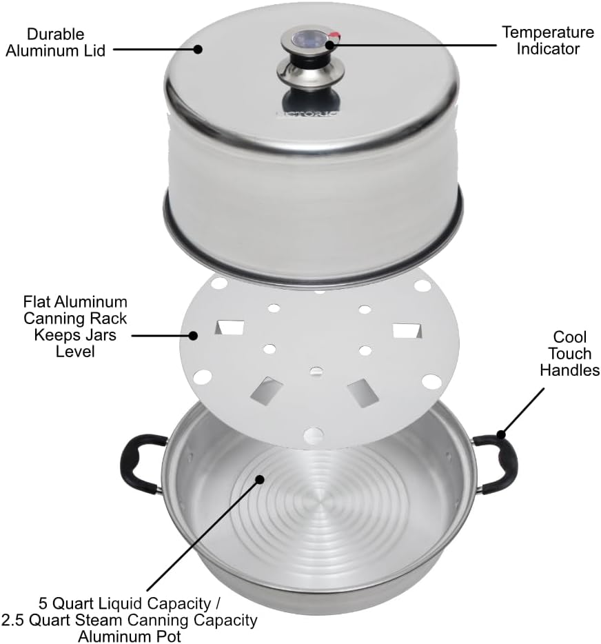 Steam Canner with Temperature Indicator (Aluminum Steam Canner)