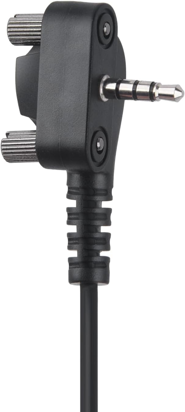 Renastar Tactical Throat Mics with PTT Earpiece Headset Throat Microphones Neck Mic for Two Way Radio Motorola Vertex