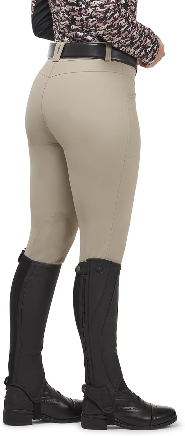 Women's Crossover II Knee Patch Riding Breeches – Lightweight, Durable, Year Round Horse Riding Pants with Pockets