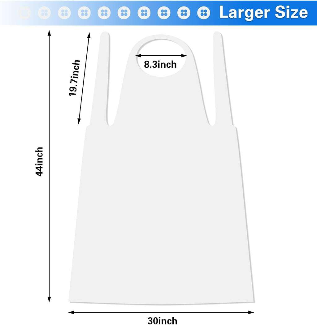 50Pcs Disposable Aprons for Adults Waterproof Plastic Clear Smocks