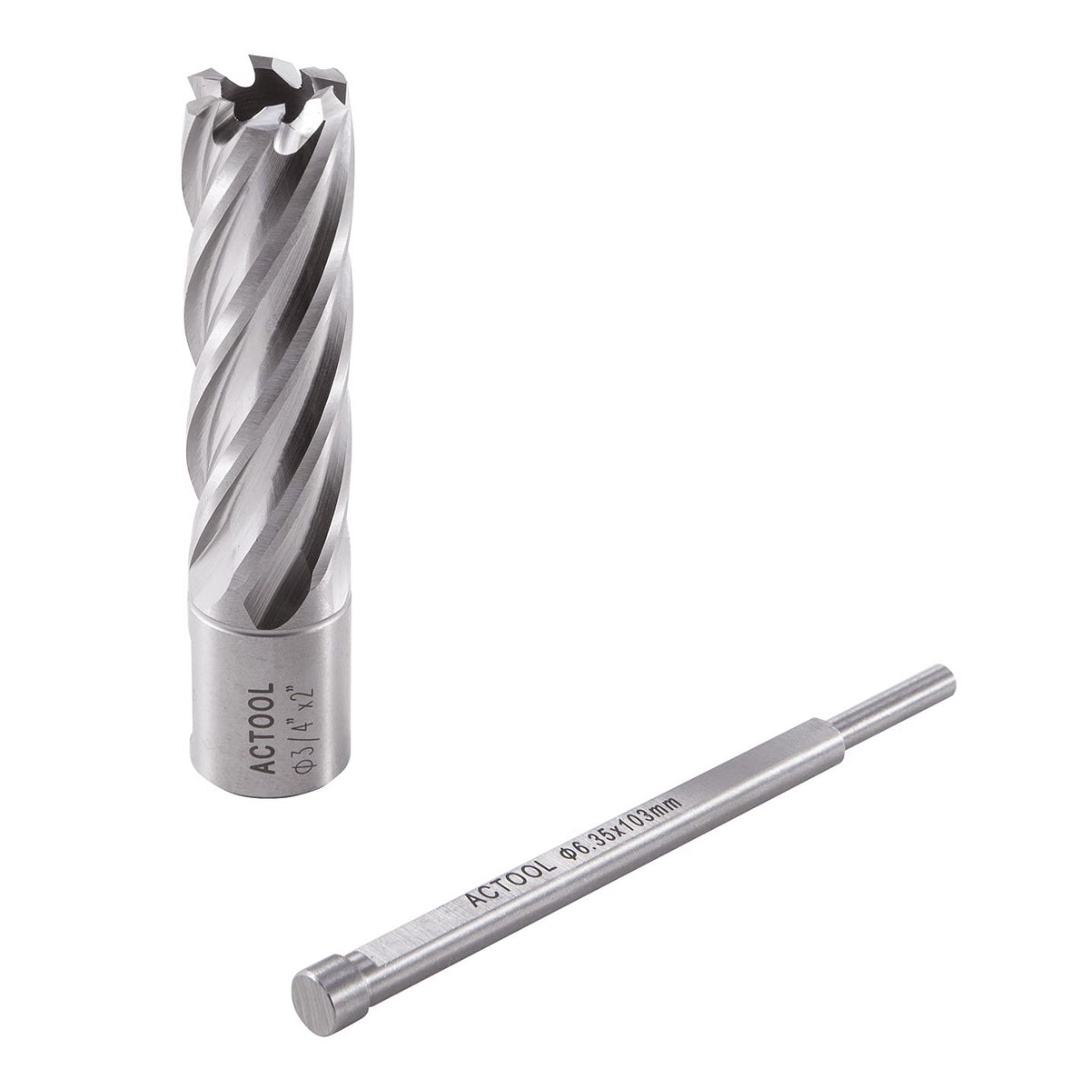 3/4" Diameter × 2" Depth of Cut HSS ANNULAR Cutter with 3/4'' Weldon Shank