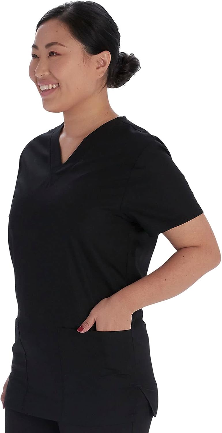 Unisex Scrub Sets V-Neck Shirt with Drawstring Pants