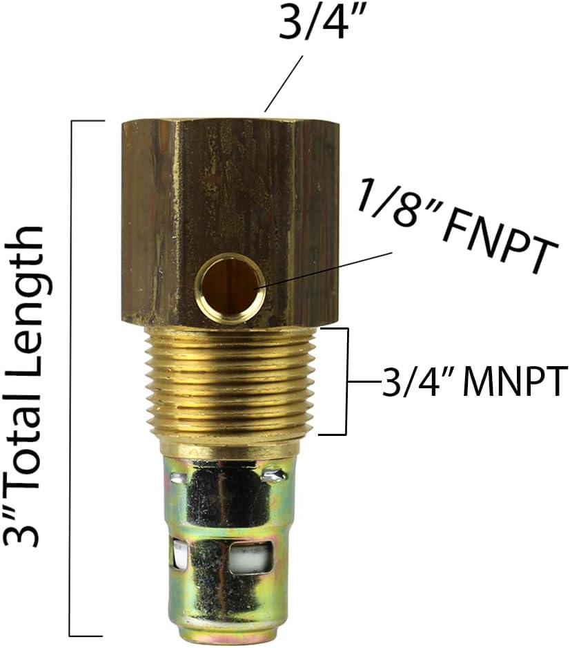 R Conrader New 3/4" X 3/4" Air Compressor In Tank Check Valve Brass