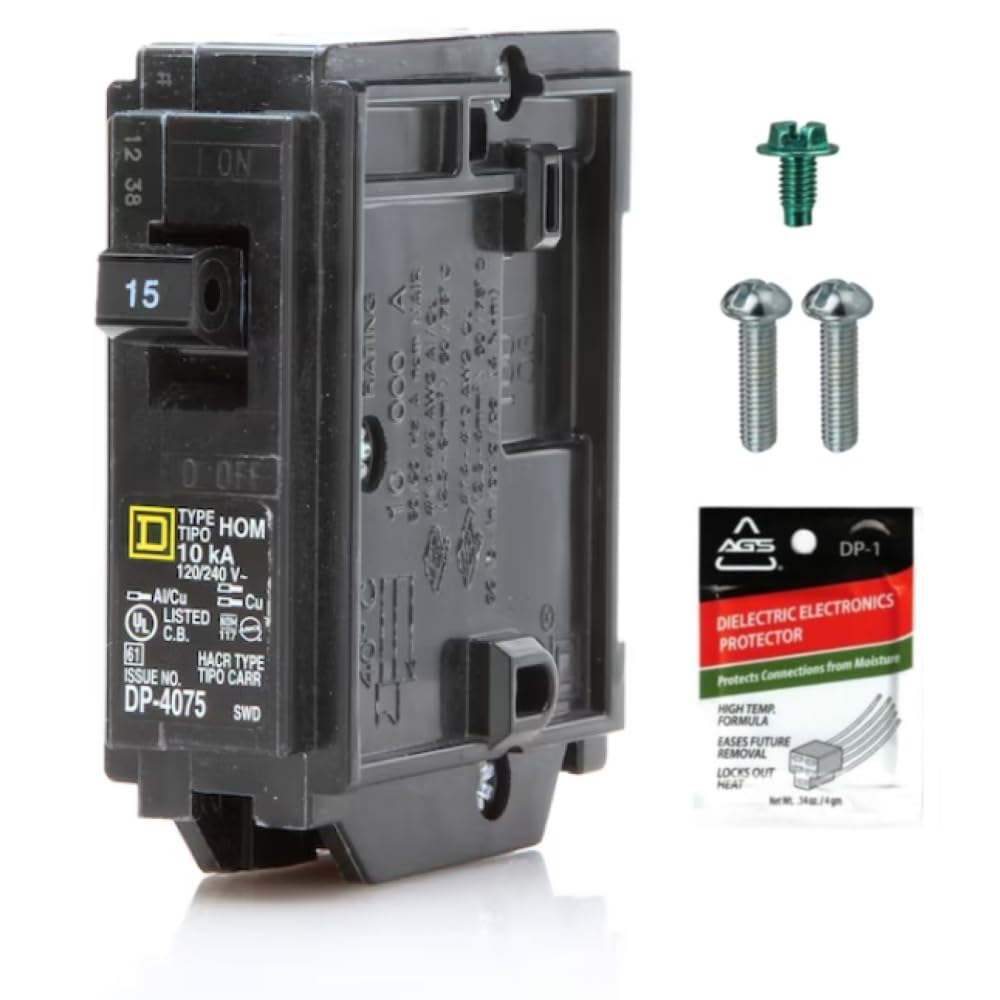 Genuine Square D HOM115 15 Amp Single Pole Circuit Breaker Kit