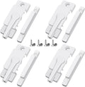 Metal Locks for Windows and Doors Window Sash Locks White ZUONAI 4 Pack Vinyl Window Sash Locks for Double Hung