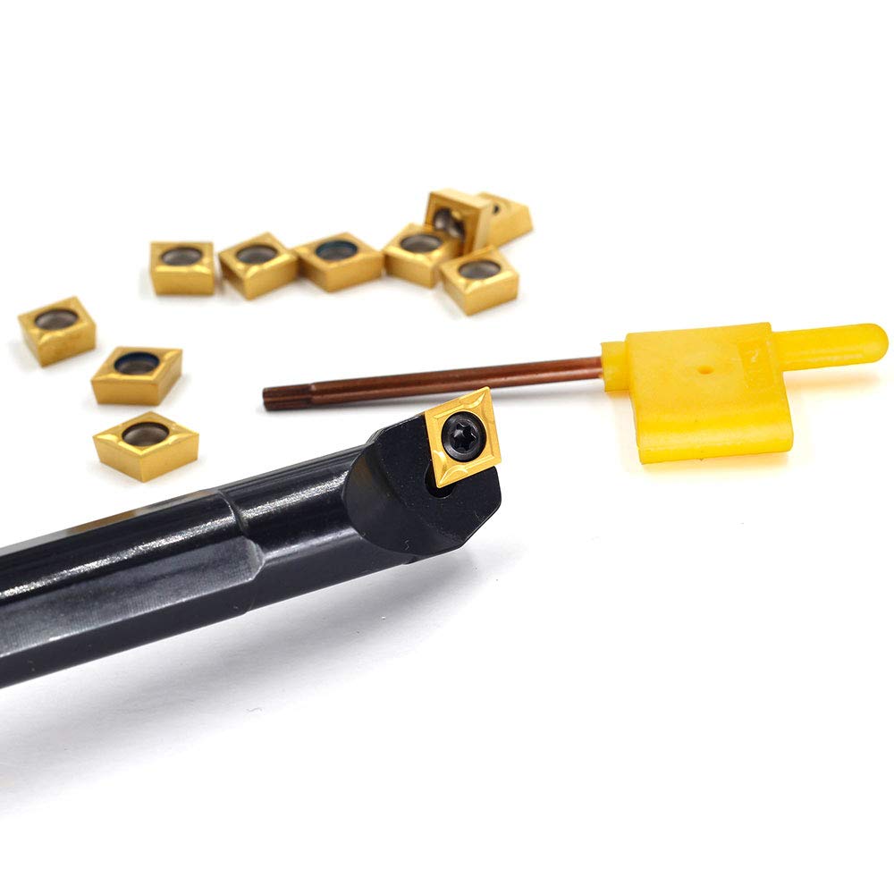 OSCARBIDE 5/8'' x 8'' Indexable Boring Bar with 10 pcs Insert,Right-Hand