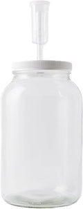 1 Gallon Mason Jar Wide Mouth & Twin Bubble Airlock for Fermentation, Pickling, Brewing & Dry Storage – BPA-Free One