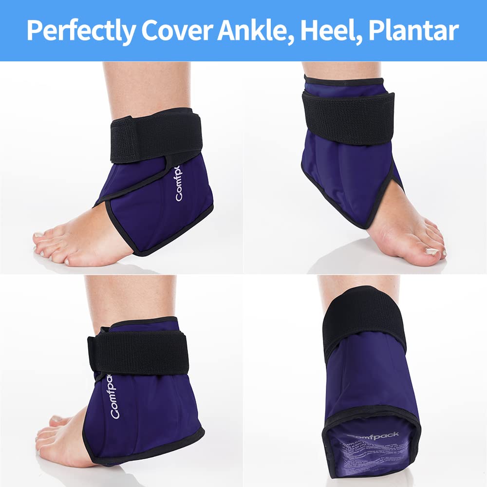 Ankle Ice Pack Wrap Heel Ice Pack for Pain Relief, Hot Cold Therapy Cold Pack for Plantar Fasciitis, Achilles