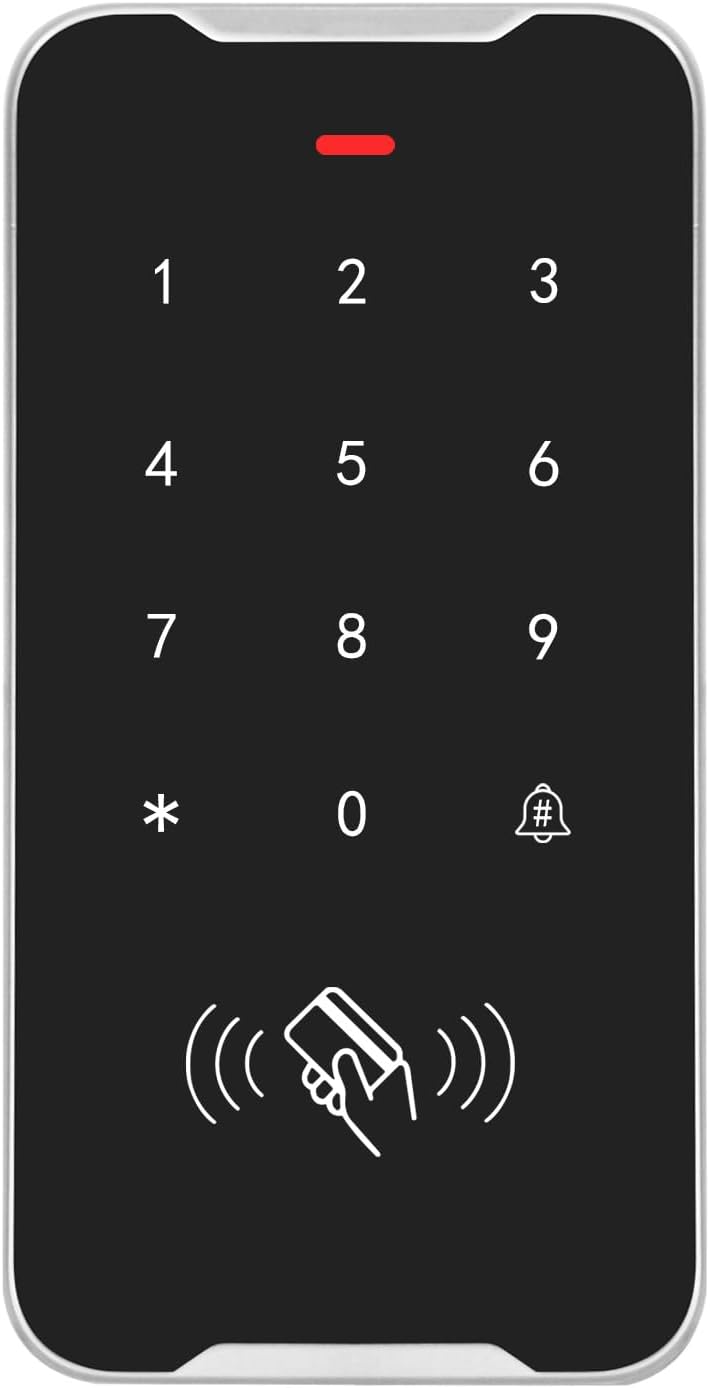 Door Access Control System Kit Set with 1200lbs Electric Magnetic Lock, RFID Keypad, Remotes,DC12V/5A Power Supply