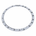 Replacement Bezel Insert Silver Compatible With Watch 39.50mm x 32.60mm