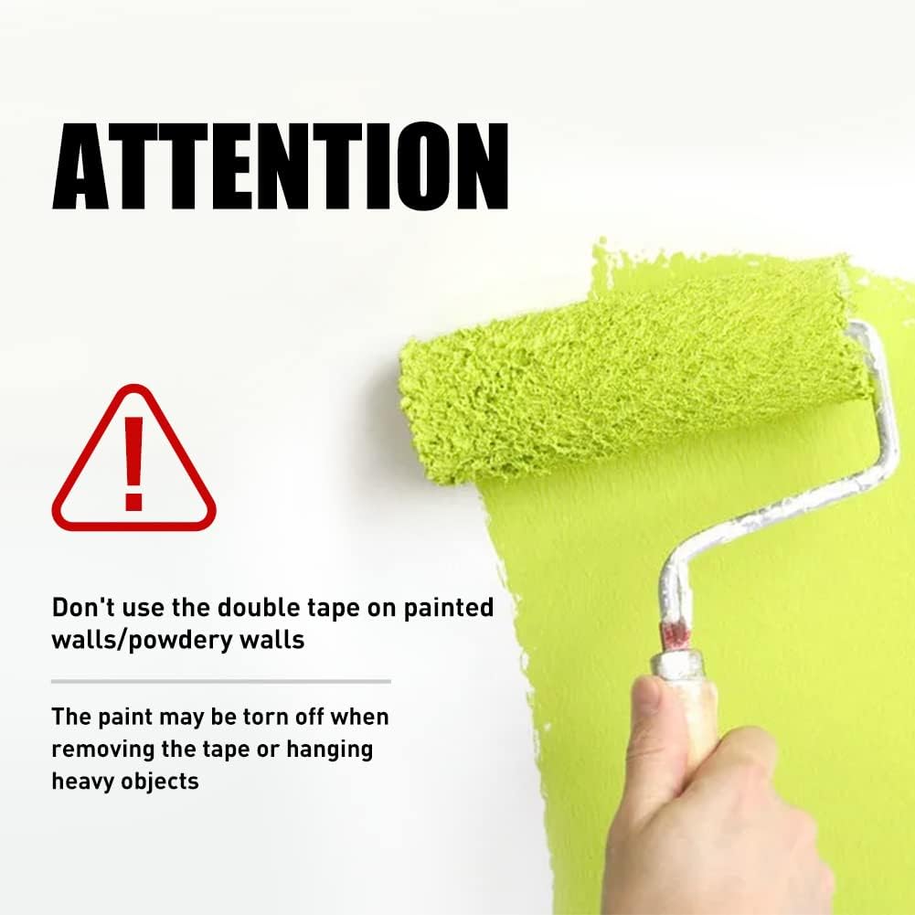 Double Sided Tape Heavy Duty, 3/4 in Clear Acrylic Mounting Tape, 10 ft