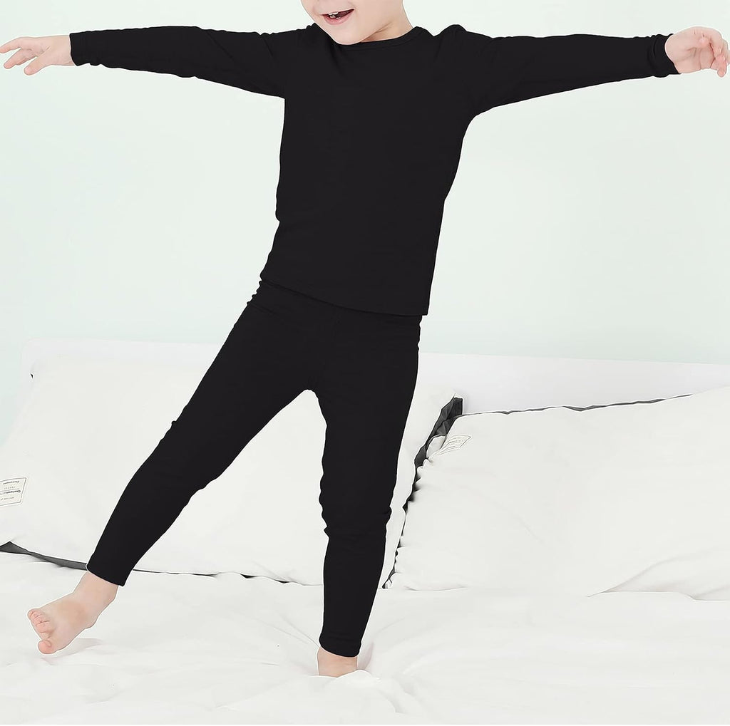 Heavyweight Thermal Underwear Base Layer Set for Boys | Fleece Lined, Moisture Wicking, 4 Way Stretch, No Itchy