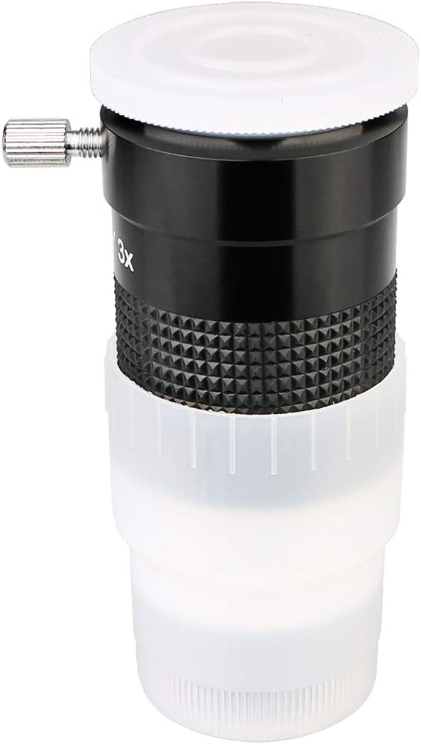 3X Barlow Lens, Fully-Multi Coated Achromatic, 1.25" Telescope Lens | Rubber Grip Ring, Metal Material, Crisp and
