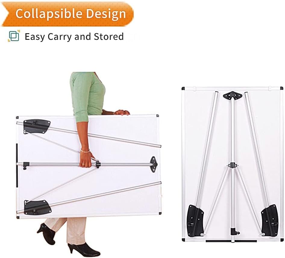 Magnetic Whiteboard Easel, 36 x 24 Inches, Portable Dry Erase Board | 3' x 2', Height Adjustable, Aluminium Frame