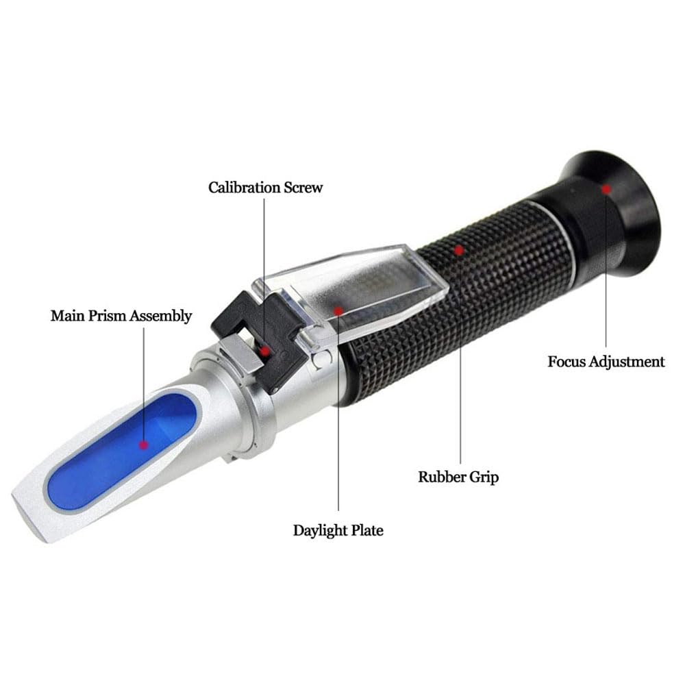 Alcohol Refractometer for Spirit Alcohol Volume Percent Measurement with Automatic Temperature Compensation (ATC)