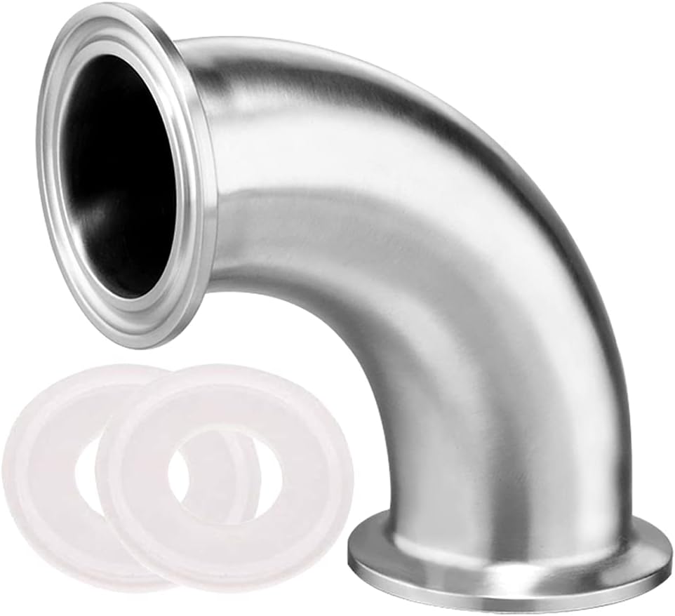 Beduan Elbow 90 Degree 1-1/2 Tube OD 304SS 1.5 Tri Clamp Sanitary Fitting