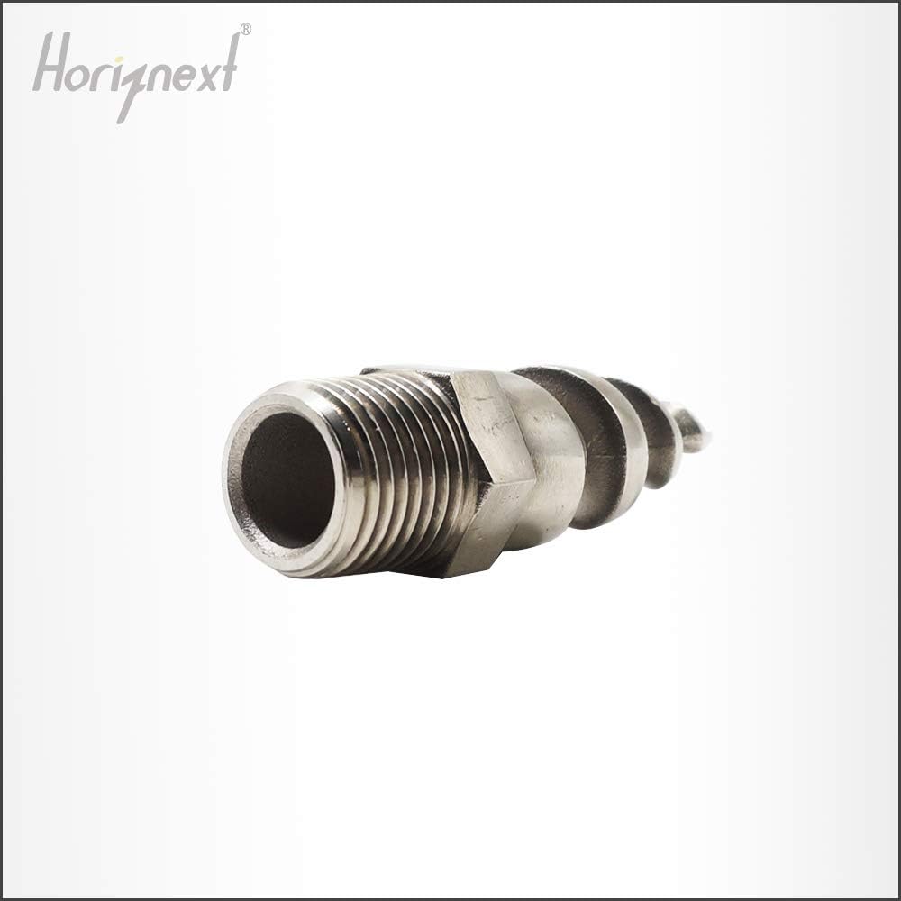 NPT 1/4" Male Spiral fitting, 316L Stainless Steel, 1 Pc